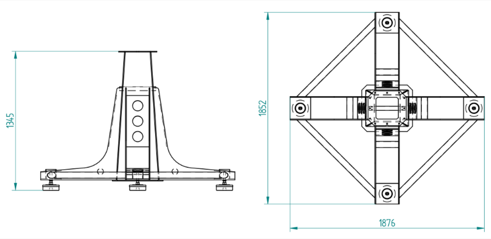 Colonna C106-HEAVY-F con gambe