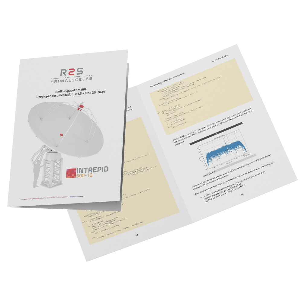 Radio2Space API developer documentation