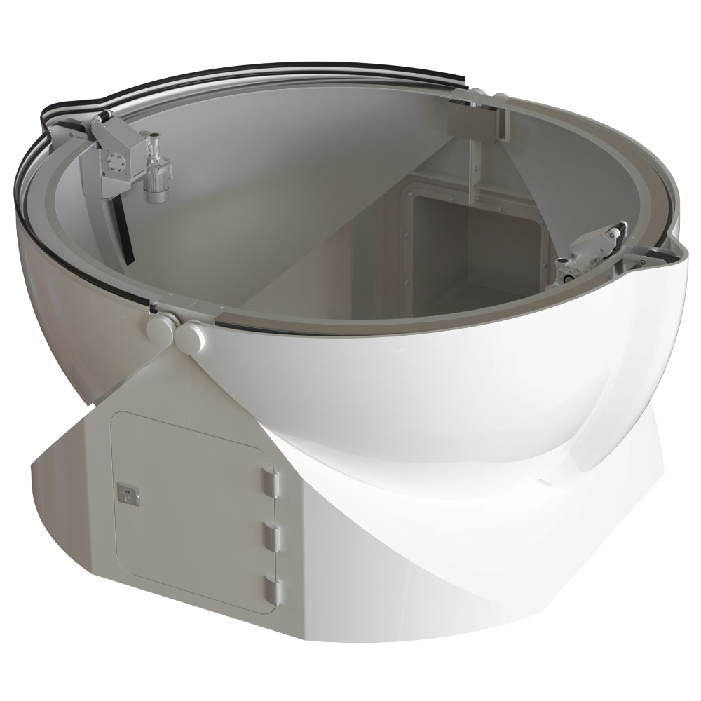 OUTPOST 3M - Computerized clamshell dome for telescopes and space monitoring