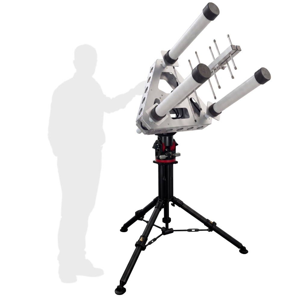 INTREPID QUAD-MF Portable 4-antenna ground station antenna system for multi-frequency operations